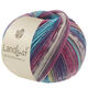 Lana Grossa LANDLUST DIE SOCKENWOLLE | 619-jaune safran/bleu foncé/gris foncé/gris clair/turquoise/mûre/bordeaux rayé