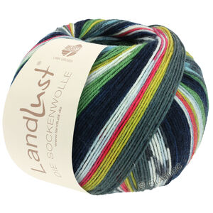 Lana Grossa LANDLUST DIE SOCKENWOLLE | 703-bleu noir/vert/gris foncé/menthe/anthracite/jaune/blanc/orange saumon