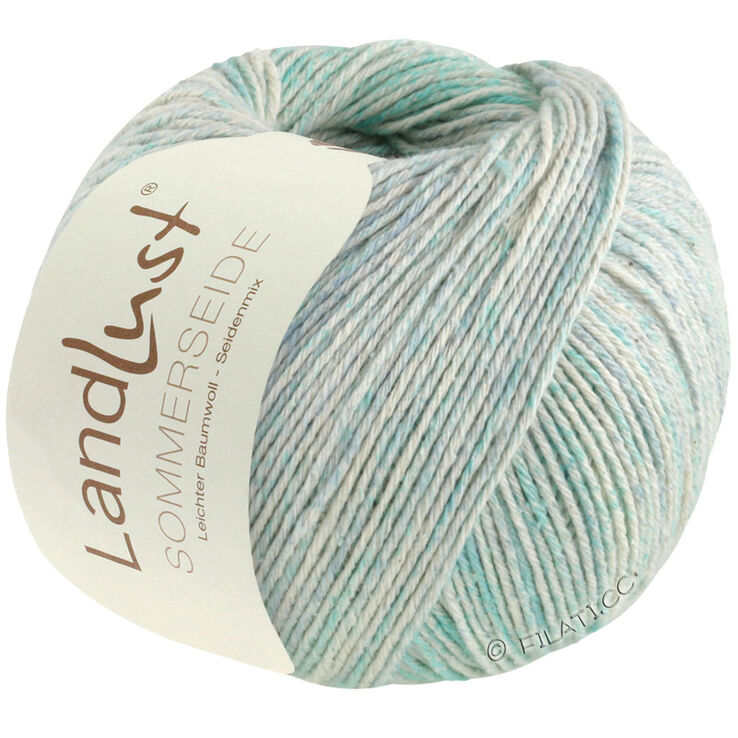 Lana Grossa LANDLUST SOMMERSEIDE Print | 121-turquoise/bleu