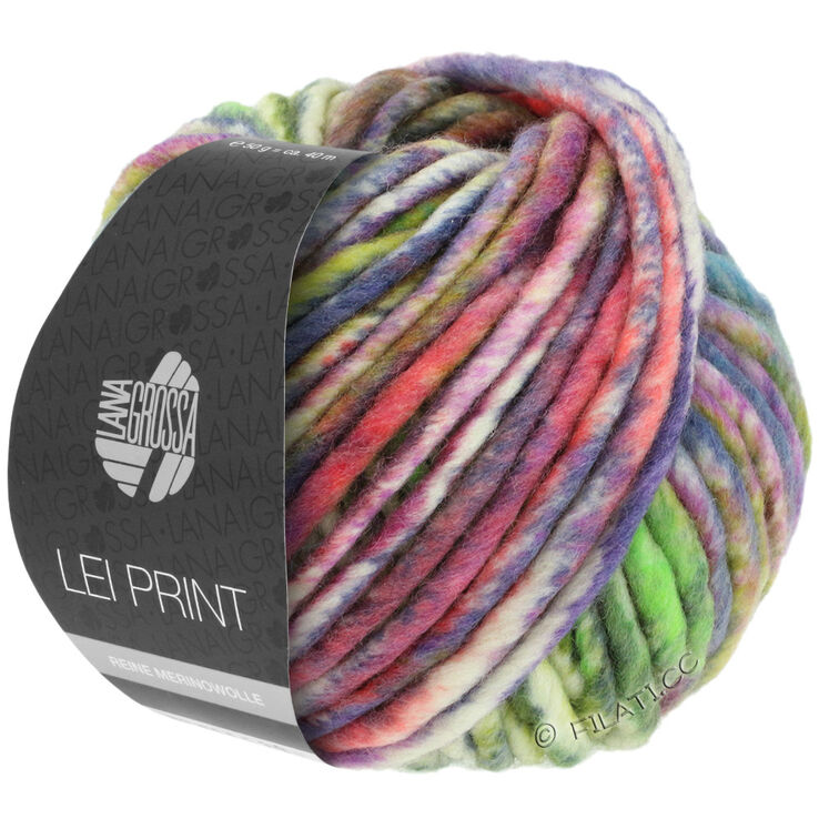 Lana Grossa LEI Print | 521-brun/vieux rose/écru/olive/pétrole/kaki