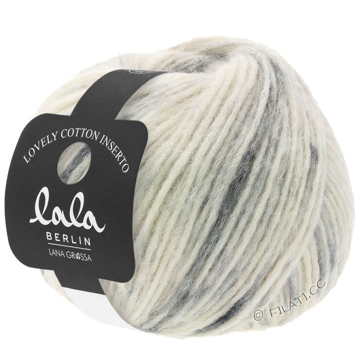 Lana Grossa LOVELY COTTON Inserto (lala BERLIN) | 101-écru/gris