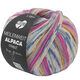 Lana Grossa MEILENWEIT 6-FACH 150g Alpaca Print | 1109-fuchsia/pourpre/violet/jaune safran/blanc/bleu gris/jean