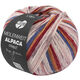 Lana Grossa MEILENWEIT 6-FACH 150g Alpaca Print | 1112-bleu foncé/brun ocre/rouge foncé/blanc/vieux rose/gris clair