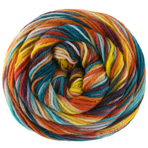 Lana Grossa MEILENWEIT 6-FACH 150g Cascata | 9742-mûre/mauve/turquoise/bleu glace/jaune/ocre/vert mousse