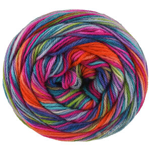 Lana Grossa MEILENWEIT 6-FACH 150g Cascata | 9744-bleu/bleu gris/bleu clair/vert foncé/vert clair/vert jaune/saumon/orange/violet/forêt verte