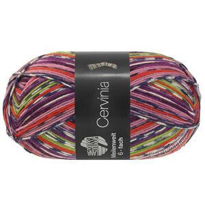 Lana Grossa MEILENWEIT 6-FACH 150g Cervinia | 9757-terre cuite/vert mai/bleu foncé/blanc/violet/rose