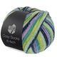 Lana Grossa MEILENWEIT 6-FACH 150g Cosy Socks Multi Stripes | 2202-lavande/bleu noir/turquoise/pistache/vert opale