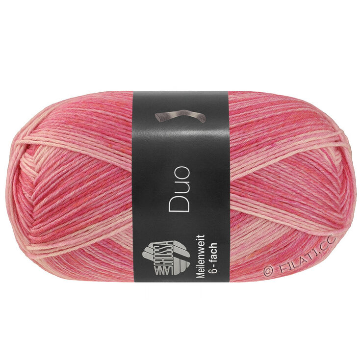 Lana Grossa MEILENWEIT 6-FACH 150g Duo | 9722-rose vif/rose
