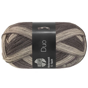 Lana Grossa MEILENWEIT 6-FACH 150g Duo | 9727-gris foncé/gris clair