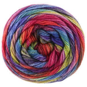 Lana Grossa MEILENWEIT 6-FACH 150g Fontana | 9753-cyclamen/bleu ciel/violet bleu/vert clair/fuchsia/rouille