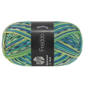 Lana Grossa MEILENWEIT 6-FACH 150g Freddo | 9736-vert pâle/gris foncé/gris clair/pétrole/bleu foncé/vert blanc