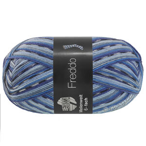 Lana Grossa MEILENWEIT 6-FACH 150g Freddo | 9741-gris bleu/bleu ciel/bleu foncé/gris foncé/blanc/bleu clair/bleu glace