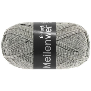 Lana Grossa MEILENWEIT 6-FACH 150g Mouliné/Tweed | 8972-gris clair chiné