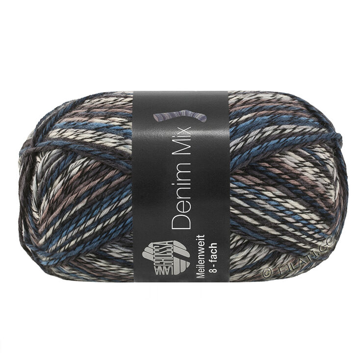 Lana Grossa MEILENWEIT 8-FACH 150g Denim Mix | 9987-