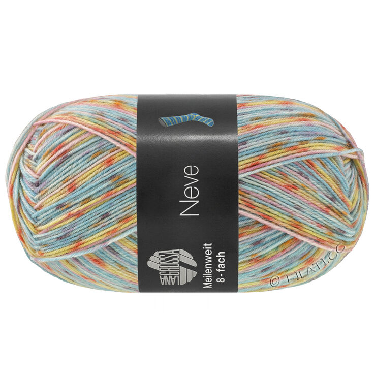Lana Grossa MEILENWEIT 8-FACH 150g Neve | 9992-menthe/rose/jaune/orange/lilas/aubergine