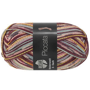 Lana Grossa MEILENWEIT 8-FACH 150g Piccata | 9997-bourgogne/pourpre/vanille/rose/lilas/gris/menthe