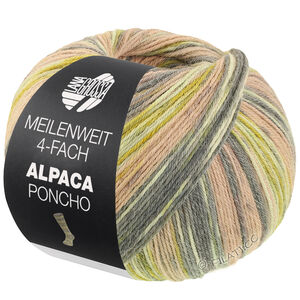 Lana Grossa MEILENWEIT 100g Alpaca Poncho | 2724-gris argent/gris clair/gris foncé/olive clair/beige sable