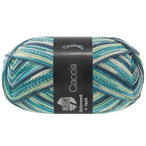 Lana Grossa MEILENWEIT 100g Caccia | 5303-bleu acier/turquoise bleu/jade/pétrole/vert blanc
