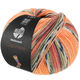 Lana Grossa MEILENWEIT 100g Cashmere Pista | 141-orange/gris clair/gris foncé/orange brun/vert clair/bruyère/mûre/brun gris rayé