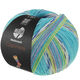 Lana Grossa MEILENWEIT 100g Cashmere Pista | 144-turquoise/blanc/bleu/jaune citrus/bleu comme violettes/pistache rayé