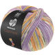 Lana Grossa MEILENWEIT 100g Cashmere Pista | 145-pourpre/violet/blanc/gris vert/orange/bleu ciel/jaune citrus rayé