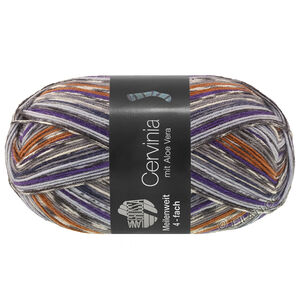 Lana Grossa MEILENWEIT 100g Cervinia | 1707-violet foncé/gris clair/gris foncé/gris souris/écru/brun/bleu nuit