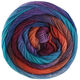 Lana Grossa MEILENWEIT 100g Color Mix Multi | 8019-orange/brun foncé/bleu d'encre/royal/turquoise/pourpre/violet rouge