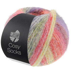 Lana Grossa MEILENWEIT 100g Cosy Socks Dream | 251-terre cuite/moutarde/gris foncé/violet bleu/pourpre/rouge foncé/rouge