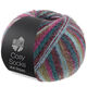 Lana Grossa MEILENWEIT 100g Cosy Socks Multi Stripes | 158-pétrole/fuchsia foncé/olive/turquoise menthe/rouge foncé