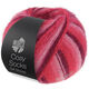 Lana Grossa MEILENWEIT 100g Cosy Socks Soft Stripes | 105-bordeaux/rose/framboise/rose vif