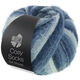 Lana Grossa MEILENWEIT 100g Cosy Socks Soft Stripes | 106-bleu noir/bleu gris/bleu fumé/blanc bleu