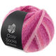 Lana Grossa MEILENWEIT 100g Cosy Socks Soft Stripes | 108-rose/vieux rose/saumon/chiné rouge