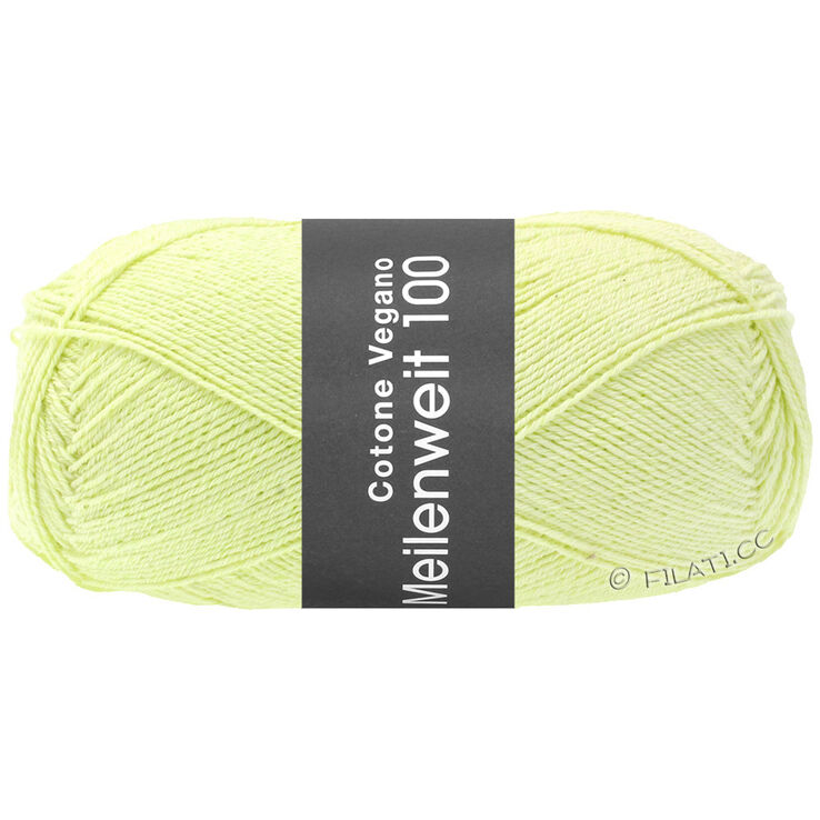 Lana Grossa MEILENWEIT 100g Cotone Vegano | 01-beau vert Tilleul