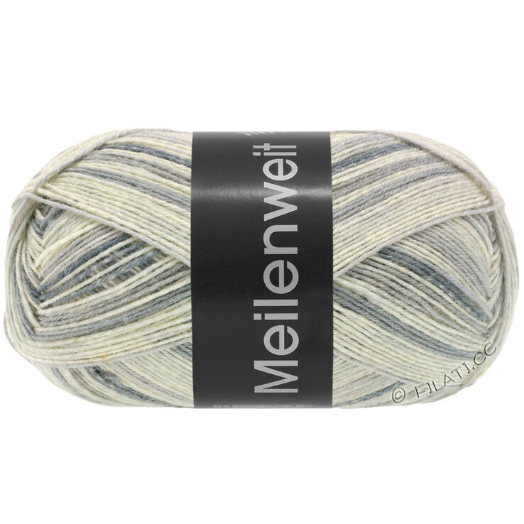 Lana Grossa MEILENWEIT 100g Black Denim Mix | 4656-gris argent/écru/gris clair/gris moyen/gris foncé