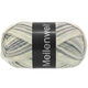 Lana Grossa MEILENWEIT 100g Black Denim Mix | 4656-gris argent/écru/gris clair/gris moyen/gris foncé
