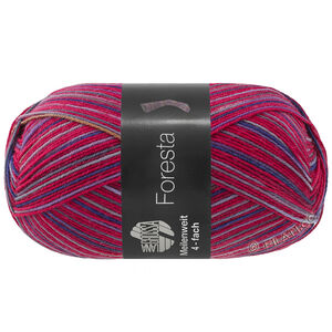 Lana Grossa MEILENWEIT 100g Foresta | 5326-rouge foncé/gris foncé/gris clair/bleu foncé/chameau/prune/pourpre