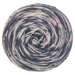 Lana Grossa MEILENWEIT 100g Merino Hand-dyed | 03-gris ardoise/écru/vieux rose/bleu clair/violet