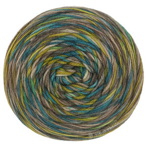 Lana Grossa MEILENWEIT 100g Merino Hand-dyed | 38-jaune olive/bleu pétrole/gris pierre/beige gris