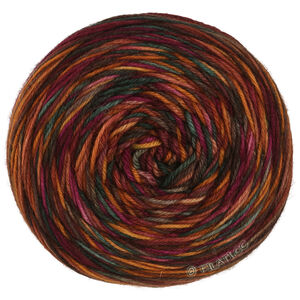 Lana Grossa MEILENWEIT 100g Merino Hand-dyed | 39-orange rouille/bordeaux/brun châtaigne/gris vert