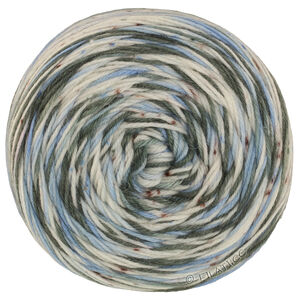 Lana Grossa MEILENWEIT 100g Merino Hand-dyed | 51-écru/bleu clair/gris vert/gris ardoise/rouge rouille