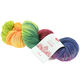 Lana Grossa MEILENWEIT 100g Merino Hand-dyed | 409-vert jaune/vert foncé/rouille/orange/limette/violet gris/violette antique/gris vert