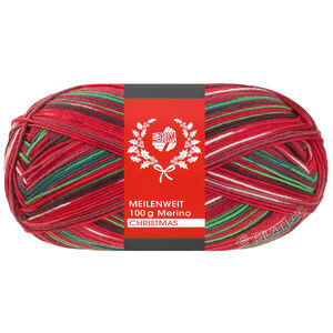 Lana Grossa MEILENWEIT 100g Merino Christmas | 6806-vert clair/brun foncé/orange/blanc/rouge foncé/vert foncé