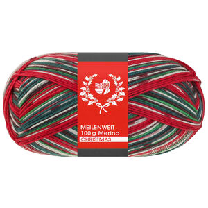 Lana Grossa MEILENWEIT 100g Merino Christmas | 6808-blanc/vert foncé/brun foncé/orange/rouge foncé/vert clair