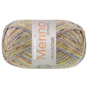 Lana Grossa MEILENWEIT 100g Merino Extrafine Mountain | 7606-olive clair/olive foncé/écru/vieux rose/jean rayé