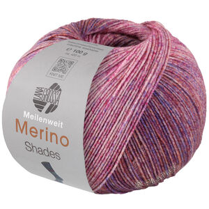 Lana Grossa MEILENWEIT 100g Merino Extrafine Shades | 7224-rose/rose vif/ocre/violet bleu/rouge foncé
