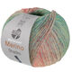 Lana Grossa MEILENWEIT 100g Merino Extrafine Shades | 7229-rouge saumon/crème/vert turquoise/vert jaune