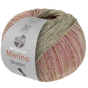 Lana Grossa MEILENWEIT 100g Merino Extrafine Shades | 7232-vert pastel/gris vert/beige clair/beige/rose vif