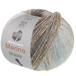 Lana Grossa MEILENWEIT 100g Merino Extrafine Shades | 7234-menthe/gris clair/gris foncé/brun gris