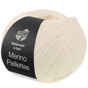 Lana Grossa MEILENWEIT 100g Merino Paillettes | 2308-crème