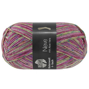 Lana Grossa MEILENWEIT 100g Neve | 4433-pistache/turquoise/violet rouge/lilas